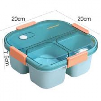 1pcs+Divided+Lunch+Box+Plastic+Child+Microwavable+Containers